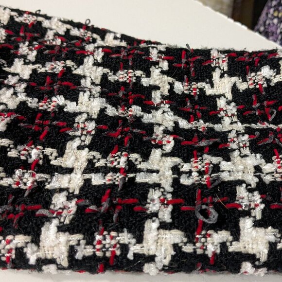 GEORGE Red/Black Plaid Long Sleeve Short Button Tweed Jacket; Size 18 - Picture 7 of 7